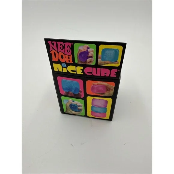 Nee Doh Nice Cube Super Solid Squish Squeeze Ball Purple Squish Purple - Picture 3 of 5